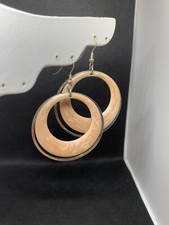 Peach Enamel Hoop Earrings