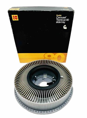 Kodak Carousel Transvue Slide Tray for 80 slides in box Vintage New Open Box
