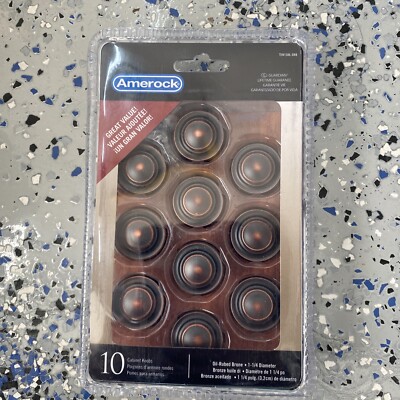 Amerock Round Knob Cabinet 1-3/8'' ORB PB1586-ORB 10 Oil Rubbed Bronze 3 Ring