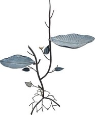 Ornamental Leaf and Root Design Bird Bath and Feeder