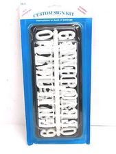 NOS! CREATIVE PLASTICS CUSTOM SIGN KIT, SK-6, BLACK w/ WHITE LETTERS
