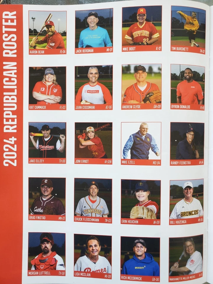 Programas de juegos benéficos de béisbol del Congreso 2024 Foto 2 de 4