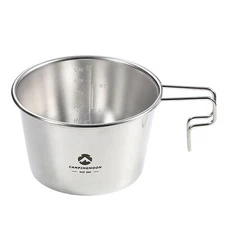 600ml Stainless Steel Sierra Cup for Outdoor Camping Hiking Backpacking E4R0