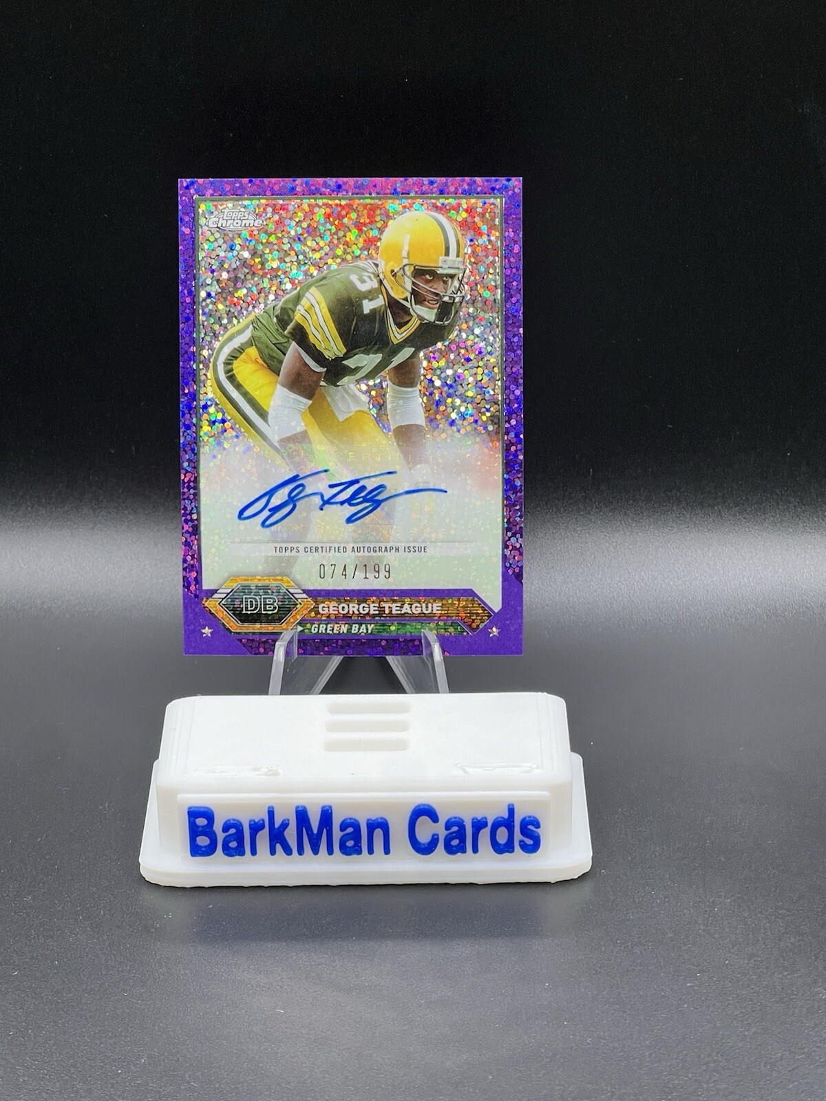 2023 Topps Composite Chrome George Teague Auto Purple Speckle Refractor /199