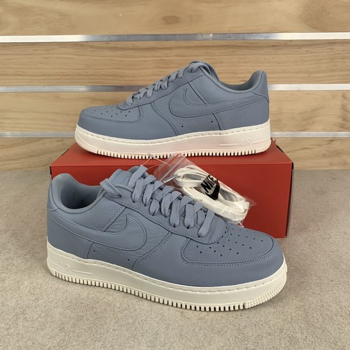 Nike NikeLab Air Force 1 Low Mens 9.5 Blue Grey PRM Lab 905618-400 No Lid |  eBay