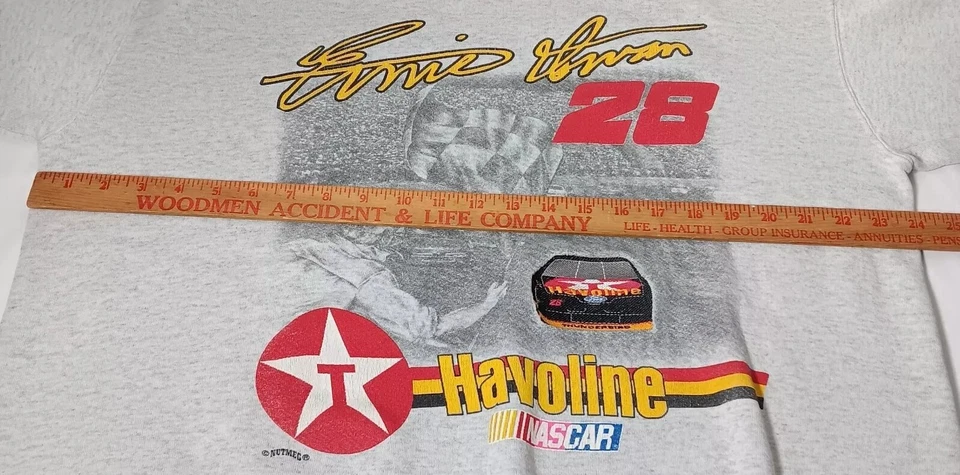 NASCAR Ernie Irvan Sudadera Grande Texaco Havoline Racing Cuello Redondo Nuez moscada LEER Foto 4 de 4