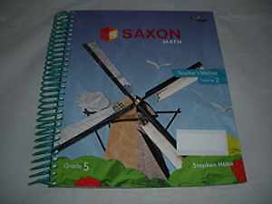 Saxon Math (Grade 5) Volume 2 - Spiral-bound, by Saxon Stephen Hake - Acceptable