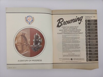 Browning Power Transmission Equipment Catalog #100 1986-1987 Vintage | eBay