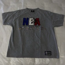 NBA UNK Loungewear Gray T Shirt Tee Basketball Team Logos Cotton Men’s Size XL
