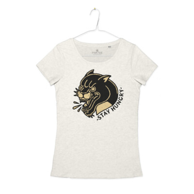 Panther Tattoo Shirt Stay Hungry Old School Panther Tattoo T-Shirt Girl