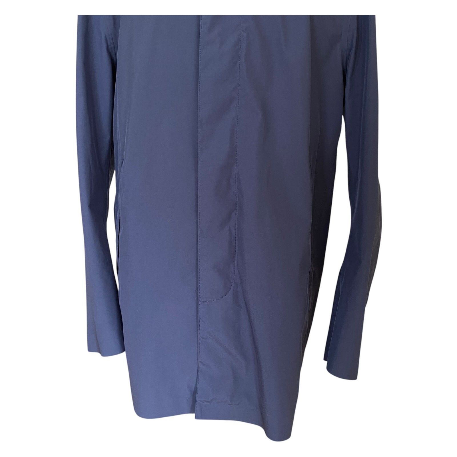 Montecore Raincoat Blue Collared Lightweight Butt… - image 8
