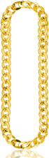 Gold Gangster Chain Chav Necklace Hip Hop Rapper Jewellery Pimp Fancy Dress Acce