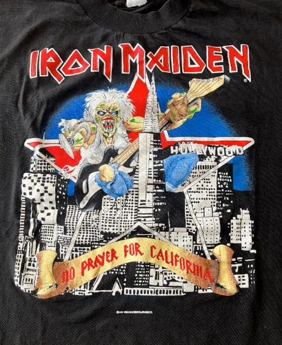 Iron Maiden - No Prayer For California Concert Tee Vint 1990s vintage concert t-shirt, vintage, single stitch, B+ condition