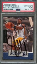 2005-06 Upper Deck Rookie Debut #36 Stephen Jackson Signed Rookie Card AUTO PSA