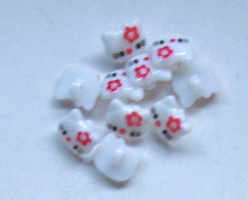 CRAFT-SEWING-KNITTING-SHANK BUTTONS 10 x 13x15mm Colourful Hello Kitty Buttons - Picture 1 of 26