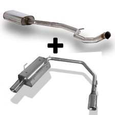 FOX Komplettanlage re li 1x88x79mm mit Absorber für Peugeot 206 Limousine CC