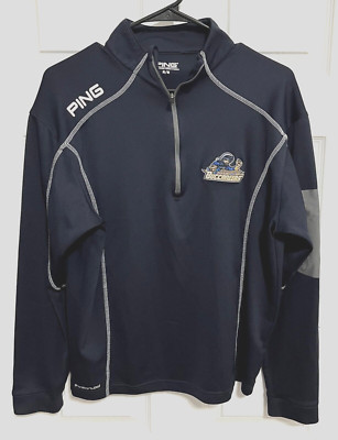 MASSACHUSETTS MARITIME BUCCANEERS Men Black Zip Pullover Golf Jacket M Ping