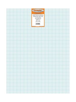 Clearprint 18'' x 24'' 1000H Design Vellum Sheets with Printed Fade-Out 10x10 G...