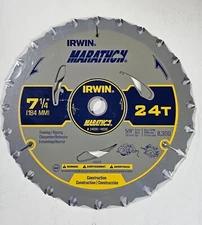 Irwin Marathon  #24030 Framing/Ripping 7 1/4" 24T Circular Saw Blades (2 pack)