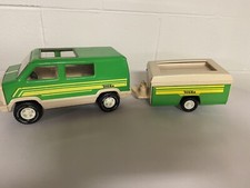 Vintage 1970  s Tonka Green Van  Pop Up Camper
