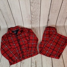 Christmas Boys Holiday Plaid Pajama PJs Sleepwear 2PC Set Sz 6-7 Tommy Hilfiger
