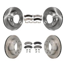 Front Rear Disc Brake Rotor Semi-Metallic Pad Kit Fits Chevrolet Express 2500 GM