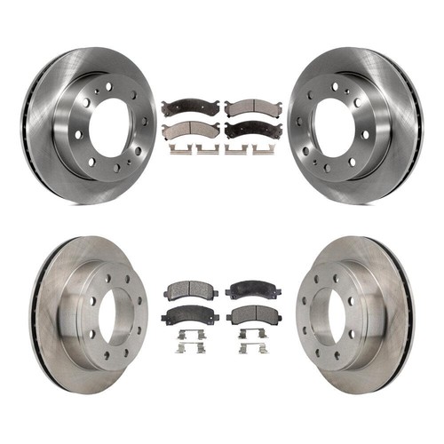 Front Rear Disc Brake Rotor Semi-Metallic Pad Kit Fits Chevrolet Express 2500 GM - Picture 1 of 8