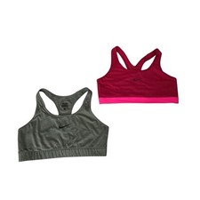 Nike Dri Fit and Nike Pro Racerback Sports Running Bra Women's Large Set of 2
