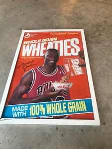 Michael Jordan Poster Wheaties Box Frame Damage Ebay
