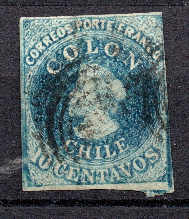 CHILE, COLON AZUL PRIMERAS EMISIONES, VER DESCRIPCION (5)