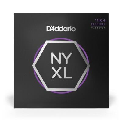 D'ADDARIO NYXL1164 Nickel Wound 7-String Electric Guitar Strings, Medium, 11-64