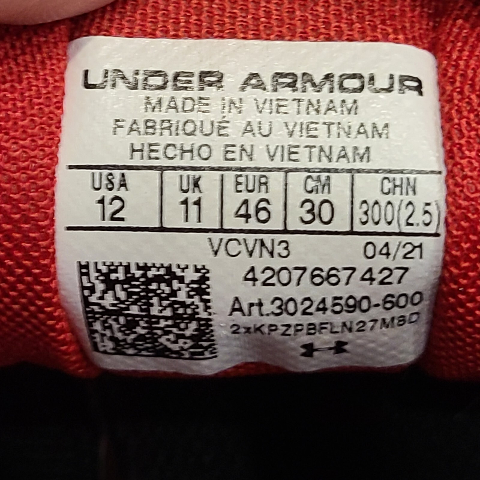 Under Armour Charged Assert 9 Red Running Shoe Me… - image 10