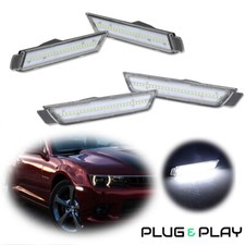 For Chevy Camaro 2010-2015 Front Rear Led Bumper Side Marker Lights Lamp Clear