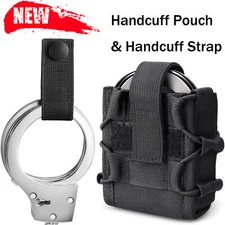 Tactical Handcuff Pouch & Handcuff Strap Fit Asp Handcuff/Law Enforcement Chain