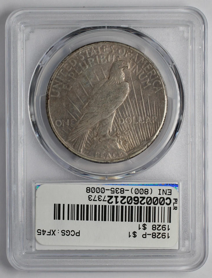 1928 Peace Silver Dollar PCGS XF45 - Image 2 of 4