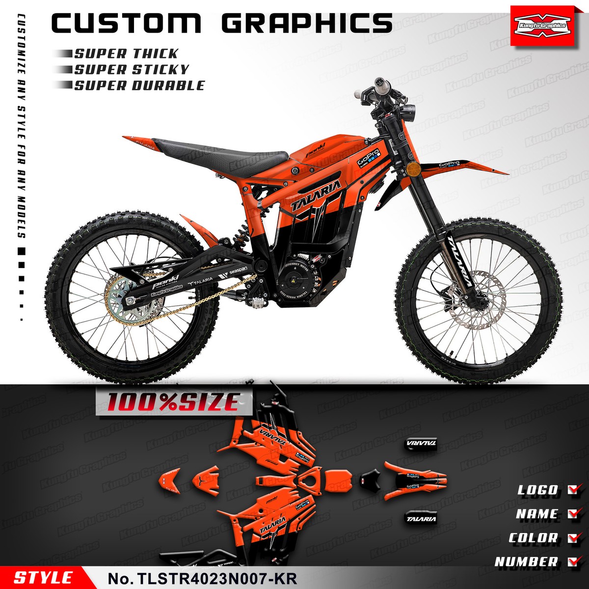 Motocross Graphics Enduro Sticker Kit for TALARIA Sting R MX L1E SX3 Dirt  eBike | eBay