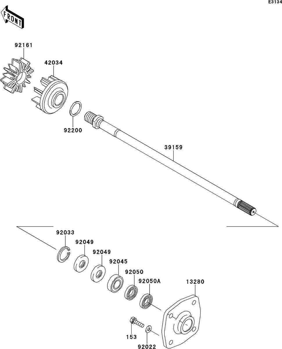 ULTRA300LX'12 OEM section (Drive-Shaft) parts Used [K3790-07 ULTRA300LX'12 OEM section (Drive-Shaft) parts Used [K3790-07