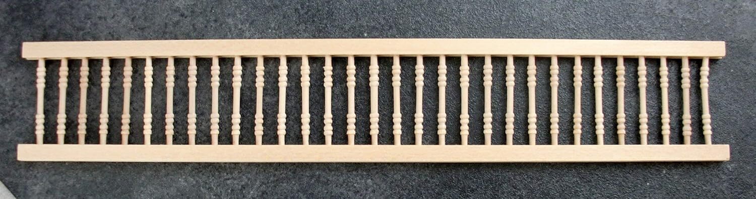 Dollhouse Miniature 2x12 Round Porch Railing #Cl70247