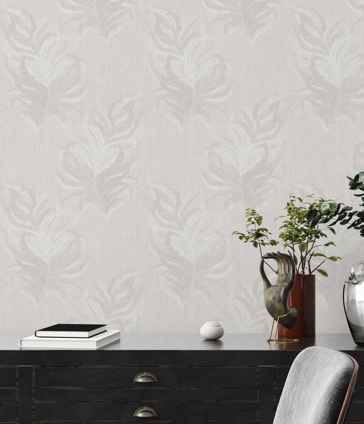 4,69 €/Qm/ Vliestapete A.S.Creation Mata Hari 38009-1 Federn Vintage Creme Beige-image