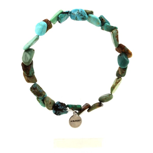 Steine Und Mineralien. Armband Mit Afrikanischen TüRkisperlen. Hergestellt In-image