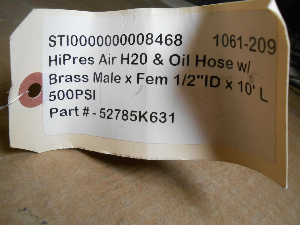 GOODYEAR HIPRES AIR H20 Y MANGUERA DE ACEITE CON LATÓN MACHO X FEM 1/2" 500 PSI- 10 PIES Foto 4 de 4