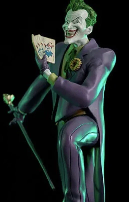 DC”THE JOKER”13,7 pulgadas Estatua de metal pintada a mano, musgo de águila fuera de Prod. ¡SELLADO! Foto 2 de 4