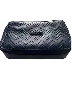 MISSONI Delta First Class Amenity Kit Blue Leather ~ EMPTY