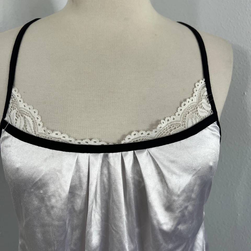 Top camisero Tarea By Rue 21 para mujer M blanco encaje femenino Fairycore Y2K Foto 2 de 4