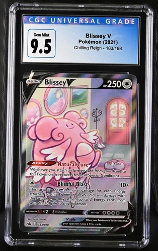CGC 9.5 (10) Blissey V 183/198 Chilling Reign Ultra Rare Alternate Art Pokemon