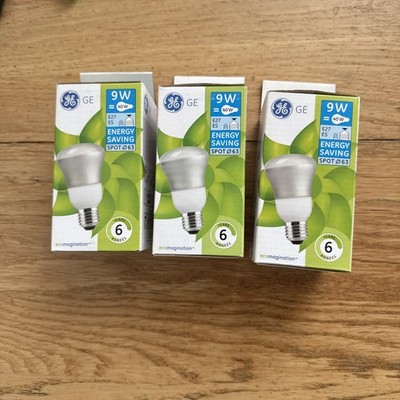 3x 9W =40W GE R63 Reflektor Spot Glühbirnen 2700K warmweiß ES E27 Schraube