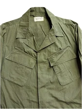 VTG 60s Slant Pocket Jungle Jacket Vietnam 3rd Pattern 1967 Not Ripstop Small
