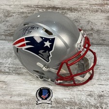 Ty Law Signed Speed Flex Patriots Full-Size Authentic Helmet HOF Beckett COA