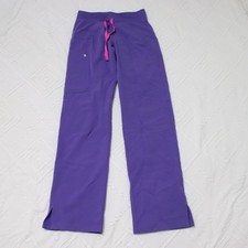 Figs Kade Cargo Scrub Pants Women XXS Purple Straight Leg Medical Nursing T21004