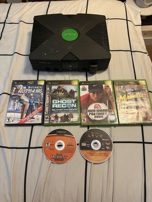 Microsoft Original Xbox Console Bundle w/ 6 Games Untested No Cords